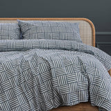 Darrahopens Home & Garden > Bedding Fletcher PRINTED QUILT COVER SET - KING