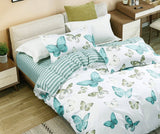 Darrahopens Home & Garden > Bedding Fleur Butterfly Super King Size Quilt/Doona/Duvet Cover Set