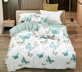 Darrahopens Home & Garden > Bedding Fleur Butterfly Super King Size Quilt/Doona/Duvet Cover Set