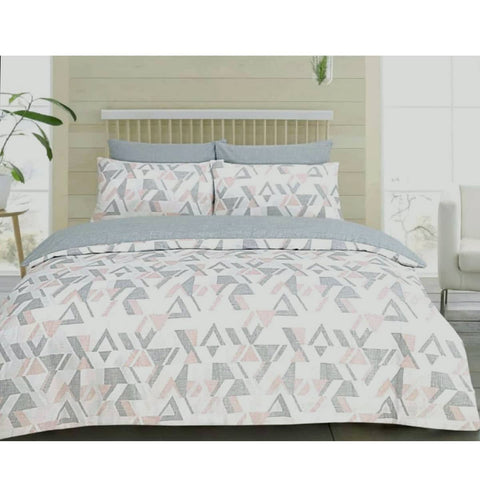 Darrahopens Home & Garden > Bedding Funky Geo Blush Quilt Cover Set Queen