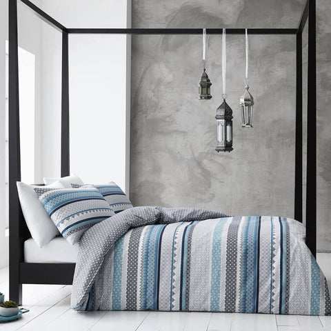Darrahopens Home & Garden > Bedding Gabrielle Blue Quilt Cover Set Queen