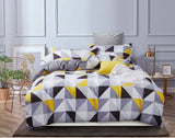 Darrahopens Home & Garden > Bedding Geometric Super King Size Duvet Doona Quilt Cover Set