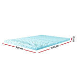 darrahopens Home & Garden > Bedding Giselle Bedding 11-zone Memory Foam Mattress Topper 8cm - Single
