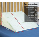 darrahopens Home & Garden > Bedding Giselle Bedding 2X Memory Foam Wedge Pillow Neck Back Support with Cover Waterproof Bamboo