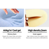 darrahopens Home & Garden > Bedding Giselle Bedding 2X Memory Foam Wedge Pillow Neck Back Support with Cover Waterproof Blue
