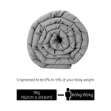darrahopens Home & Garden > Bedding Giselle Bedding 7KG Microfibre Weighted Gravity Blanket Relaxing Calming Adult Light Grey