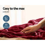 darrahopens Home & Garden > Bedding Giselle Bedding Electric Throw Blanket - Burgundy