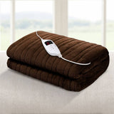 darrahopens Home & Garden > Bedding Giselle Bedding Electric Throw Blanket - Chocolate