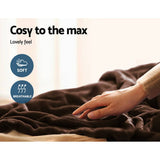 darrahopens Home & Garden > Bedding Giselle Bedding Electric Throw Blanket - Chocolate