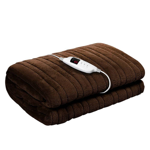 darrahopens Home & Garden > Bedding Giselle Bedding Electric Throw Blanket - Chocolate