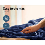 darrahopens Home & Garden > Bedding Giselle Bedding Electric Throw Blanket - Navy