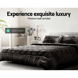 darrahopens Home & Garden > Bedding Giselle Bedding Faux Mink Quilt Queen Size Charcoal