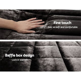 darrahopens Home & Garden > Bedding Giselle Bedding Faux Mink Quilt Single Size Charcoal