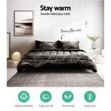 darrahopens Home & Garden > Bedding Giselle Bedding Faux Mink Quilt Super King Charcoal