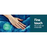 darrahopens Home & Garden > Bedding Giselle Bedding Faux Mink Quilt Super King Teal
