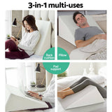 darrahopens Home & Garden > Bedding Giselle Bedding Foam Wedge Back Support Pillow - Beige