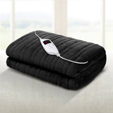 darrahopens Home & Garden > Bedding Giselle Bedding Heated Electric Throw Rug Fleece Sunggle Blanket Washable Charcoal