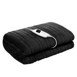 darrahopens Home & Garden > Bedding Giselle Bedding Heated Electric Throw Rug Fleece Sunggle Blanket Washable Charcoal