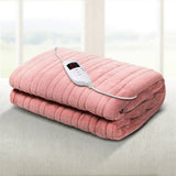 darrahopens Home & Garden > Bedding Giselle Bedding Heated Electric Throw Rug Fleece Sunggle Blanket Washable Pink