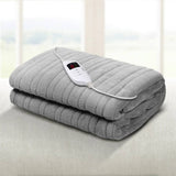darrahopens Home & Garden > Bedding Giselle Bedding Heated Electric Throw Rug Fleece Sunggle Blanket Washable Silver