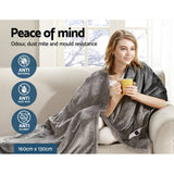 darrahopens Home & Garden > Bedding Giselle Bedding Heated Electric Throw Rug Fleece Sunggle Blanket Washable Silver