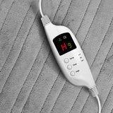 darrahopens Home & Garden > Bedding Giselle Bedding Heated Electric Throw Rug Fleece Sunggle Blanket Washable Silver