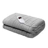 darrahopens Home & Garden > Bedding Giselle Bedding Heated Electric Throw Rug Fleece Sunggle Blanket Washable Silver