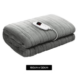 darrahopens Home & Garden > Bedding Giselle Bedding Heated Electric Throw Rug Fleece Sunggle Blanket Washable Silver