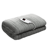 darrahopens Home & Garden > Bedding Giselle Bedding Heated Electric Throw Rug Fleece Sunggle Blanket Washable Silver