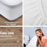 darrahopens Home & Garden > Bedding Giselle Bedding King Size Waterproof Bamboo Mattress Protector