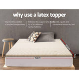 darrahopens Home & Garden > Bedding Giselle Bedding Pure Natural Latex Mattress Topper 7 Zone 5cm Queen