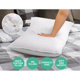 darrahopens Home & Garden > Bedding Giselle Bedding Set of 2 Goose Feather and Down Pillow - White