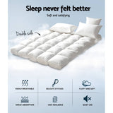 darrahopens Home & Garden > Bedding Giselle Double Mattress Topper Bamboo Fibre Pillowtop Protector