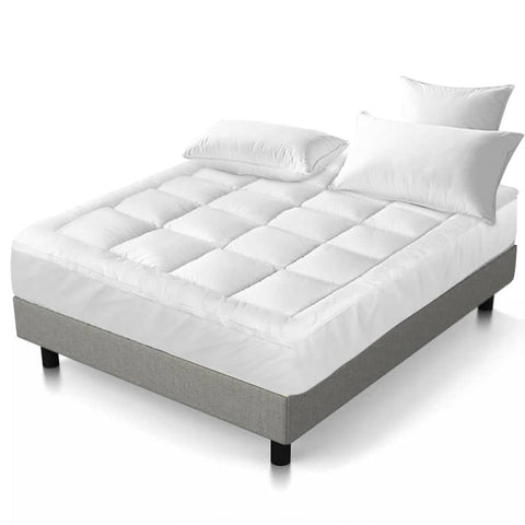 darrahopens Home & Garden > Bedding Giselle Double Mattress Topper Bamboo Fibre Pillowtop Protector