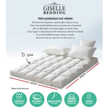 darrahopens Home & Garden > Bedding Giselle Double Mattress Topper Pillowtop 1000GSM Microfibre Filling Protector