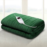 Darrahopens Home & Garden > Bedding Giselle Electric Throw Rug Heated Blanket Washable Snuggle Flannel Winter Green