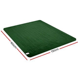 Darrahopens Home & Garden > Bedding Giselle Electric Throw Rug Heated Blanket Washable Snuggle Flannel Winter Green