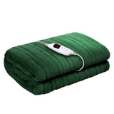 Darrahopens Home & Garden > Bedding Giselle Electric Throw Rug Heated Blanket Washable Snuggle Flannel Winter Green