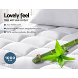 darrahopens Home & Garden > Bedding Giselle King Mattress Topper Bamboo Fibre Pillowtop Protector