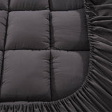 darrahopens Home & Garden > Bedding Giselle King Single Mattress Topper Pillowtop 1000GSM Charcoal Microfibre Bamboo Fibre Filling Protector