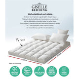 darrahopens Home & Garden > Bedding Giselle King Single Mattress Topper Pillowtop 1000GSM Microfibre Filling Protector