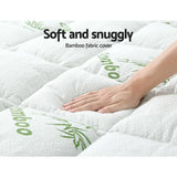 Darrahopens Home & Garden > Bedding Giselle Pillowtop Topper Mattress Toppers Bamboo Fabric Fibre Bed Pad Protector