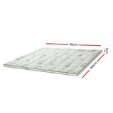 Darrahopens Home & Garden > Bedding Giselle Pillowtop Topper Mattress Toppers Bamboo Fabric Fibre Bed Pad Protector