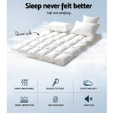 darrahopens Home & Garden > Bedding Giselle Queen Mattress Topper Bamboo Fibre Pillowtop Protector