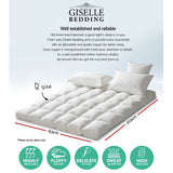 darrahopens Home & Garden > Bedding Giselle Queen Mattress Topper Pillowtop 1000GSM Microfibre Filling Protector