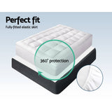darrahopens Home & Garden > Bedding Giselle Single Mattress Topper Bamboo Fibre Pillowtop Protector