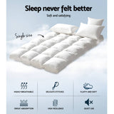 darrahopens Home & Garden > Bedding Giselle Single Mattress Topper Bamboo Fibre Pillowtop Protector