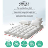 darrahopens Home & Garden > Bedding Giselle Single Mattress Topper Pillowtop 1000GSM Microfibre Filling Protector