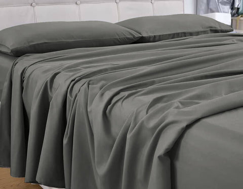 Darrahopens Home & Garden > Bedding GOMINIMO 4 Pcs Bed Sheet Set 1000 Thread Count Ultra Soft Microfiber - King Single (Grey) GO-BS-112-XS