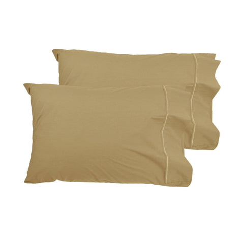 Darrahopens Home & Garden > Bedding Grand Aterlier Pair of Queen Sized Pillowcases - Royal Gold